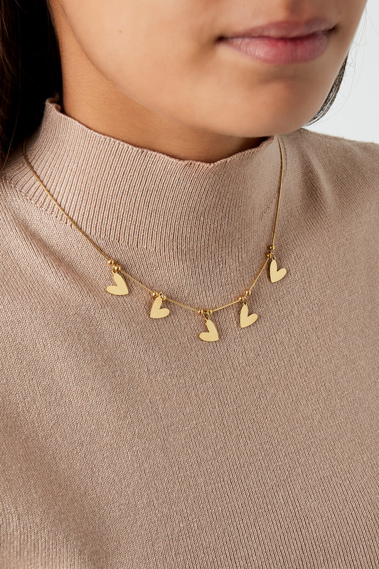 Ketting heartstrings - Goud
