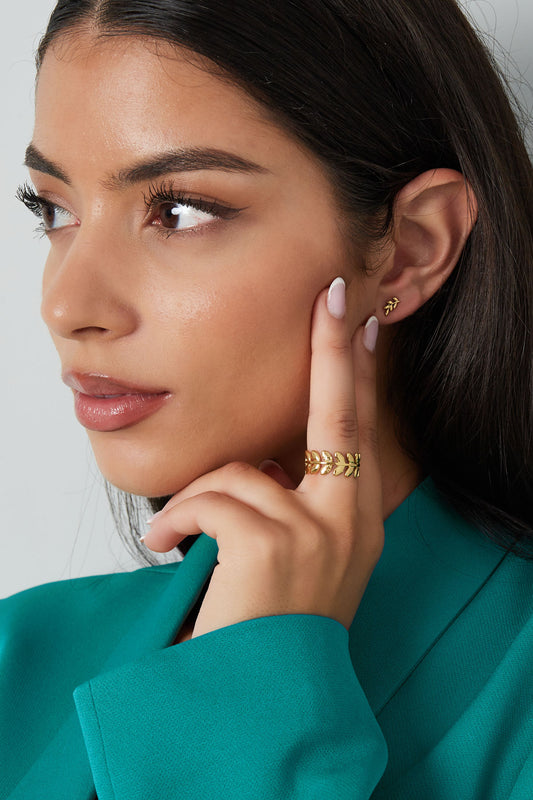 Ring leaves - Zilver