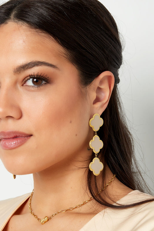 Oorbellen pink clover