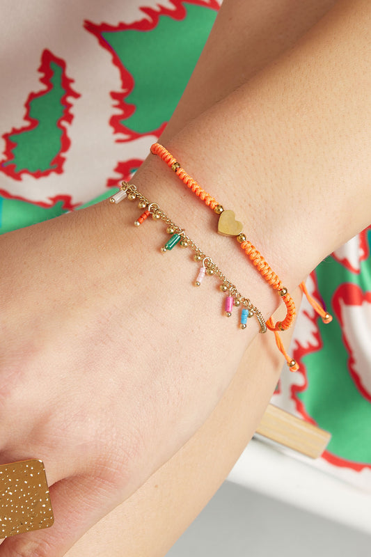 Armband colorful bliss - Goud