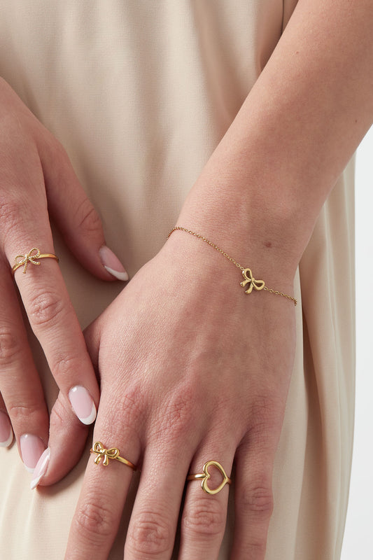 Armband met strikje - Goud