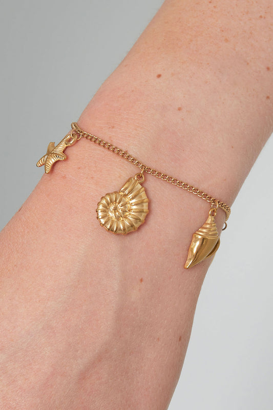 Bedelarmband coastal dreams - Goud