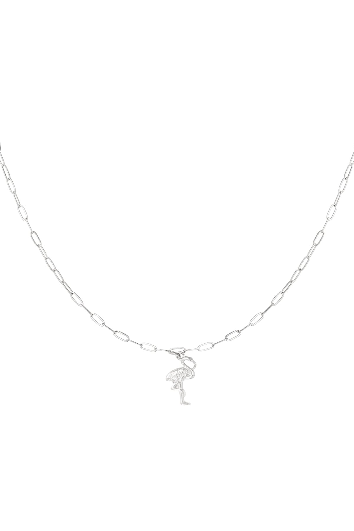 Ketting met flamingo - Zilver