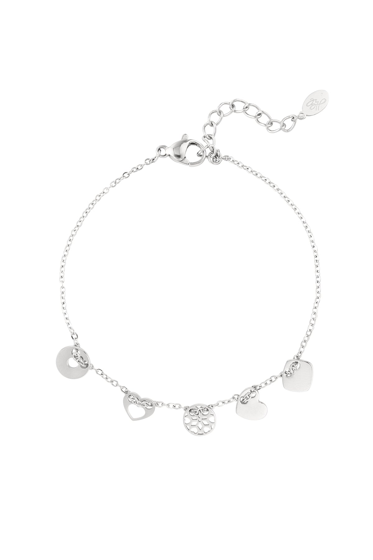 Armband charm whisper - Zilver
