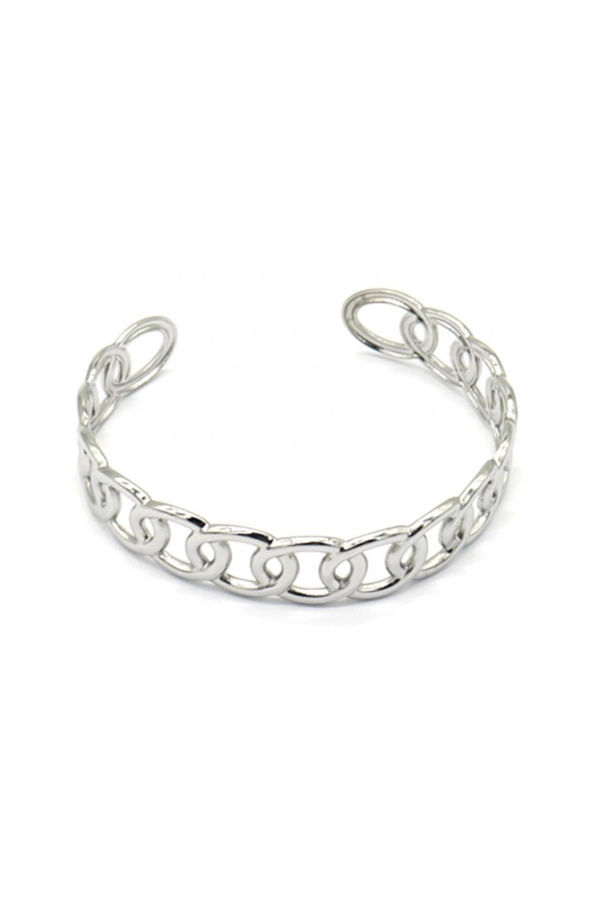 Armband bangle met schakels - Zilver