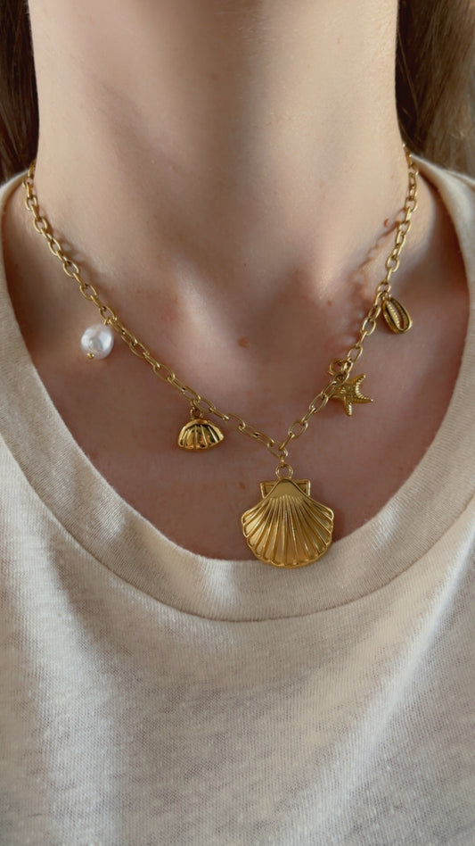 Bedelketting ocean treasures - Goud