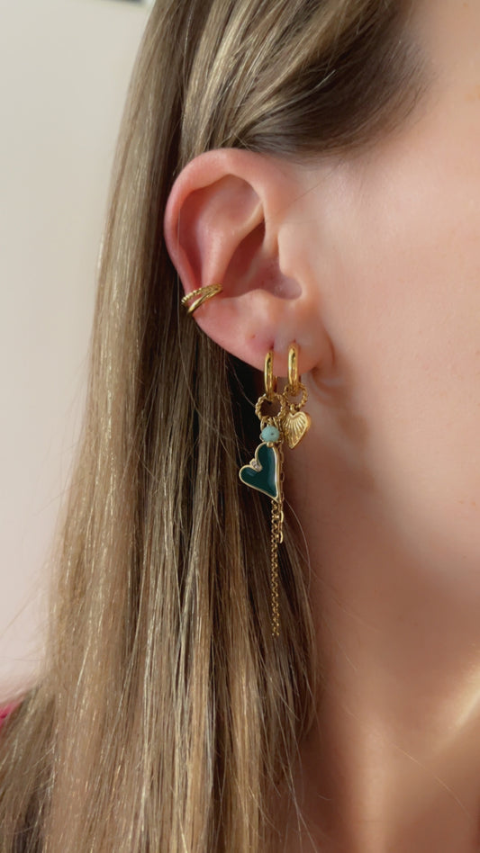 Oorbellen green love
