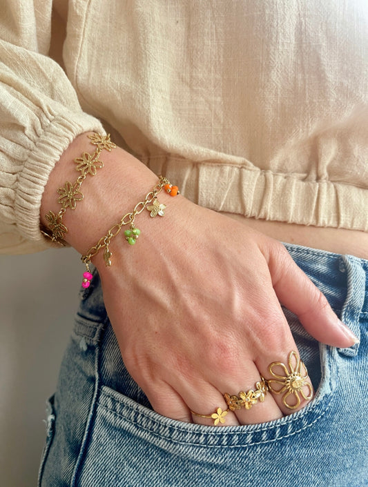 Bedelarmband floral fantasy