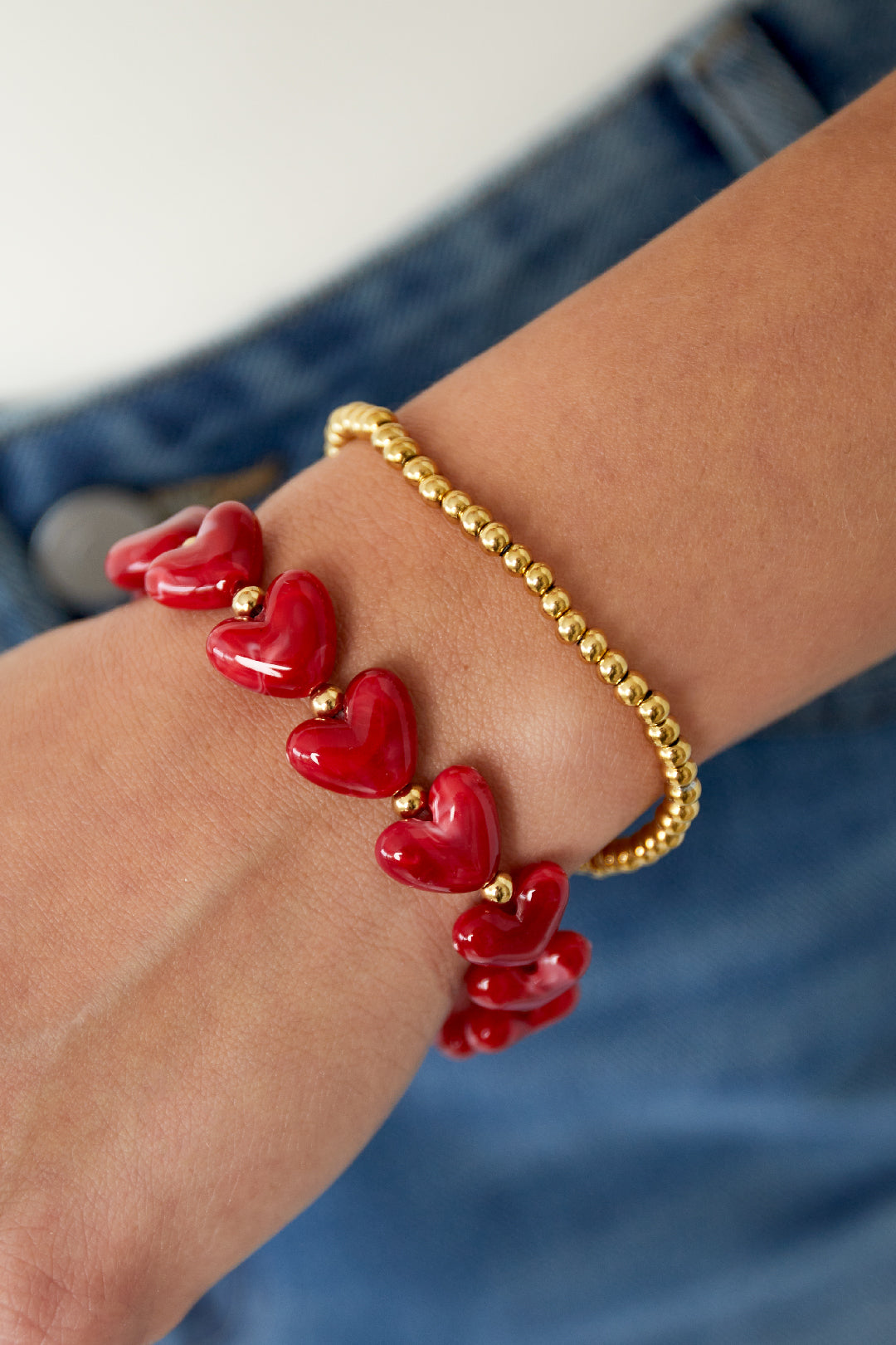 Armband small beads - Goud