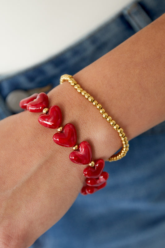 Armband small beads - Goud