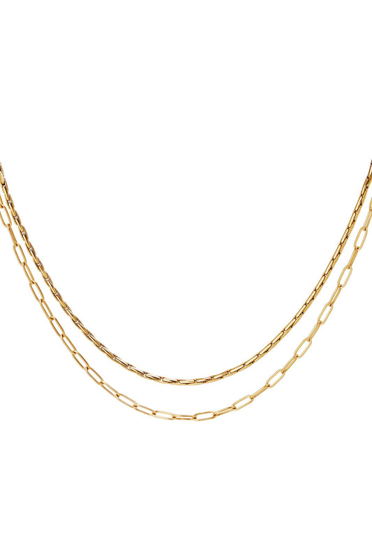 Ketting dubble layer - Goud