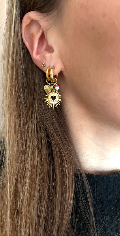 Oorbellen aurora love - Goud