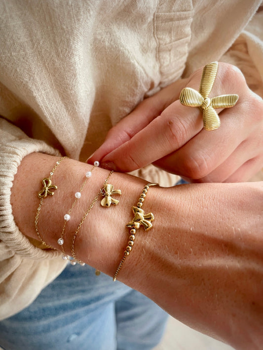 Ring met strik - Goud